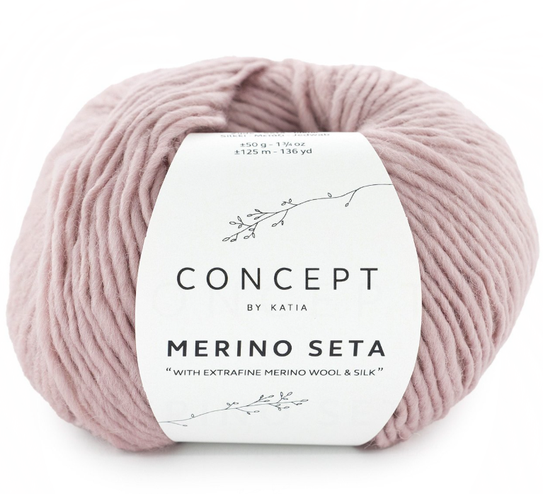 Concept Merino Seta Katia 66 Concept Merino Seta Katia color rosa antico 66
