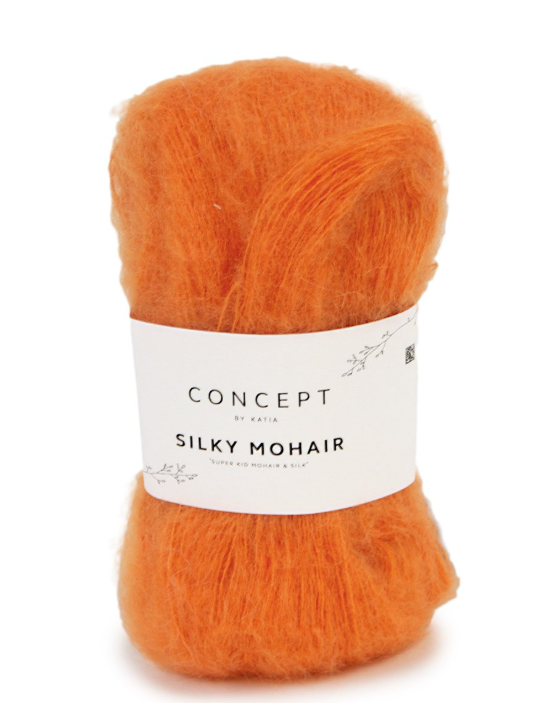 filato katia concept silky mohair arancio color 110 filato katia concept silky mohair arancio color 110