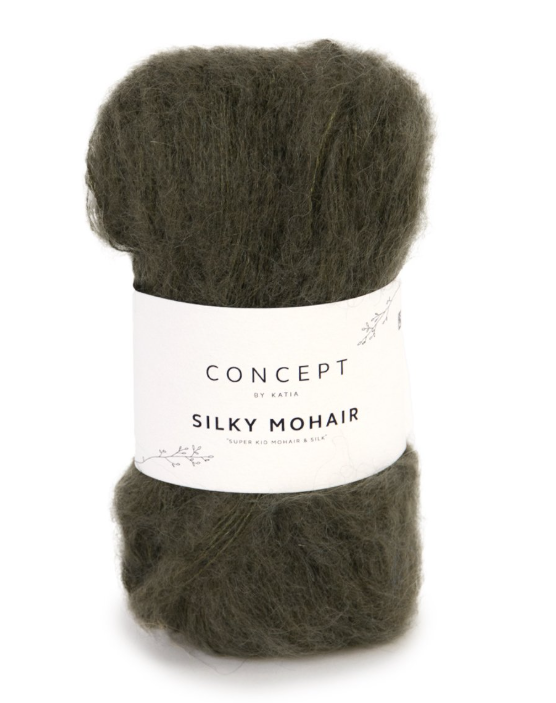 filato katia silky mohair color verde bosco n. 121 filato katia silky mohair color verde bosco n. 121