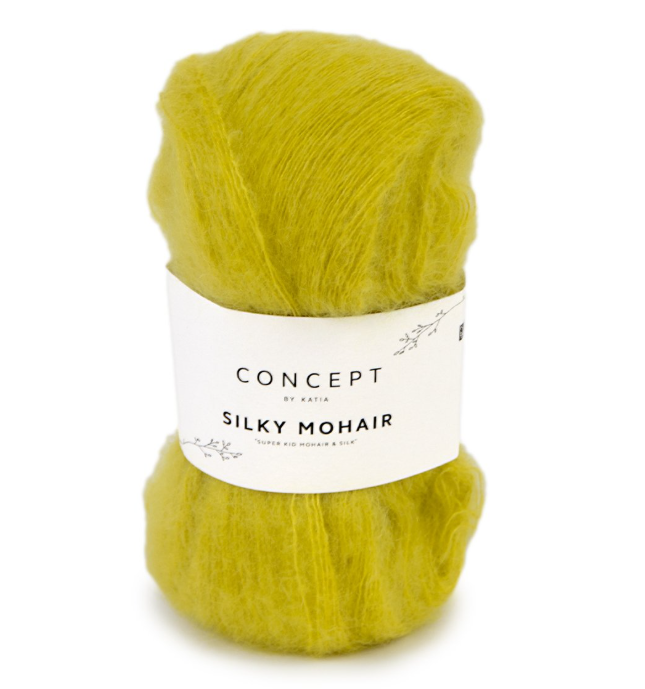 filato katia silky mohair giallo limone colore 118 filato katia silky mohair giallo limone colore 118