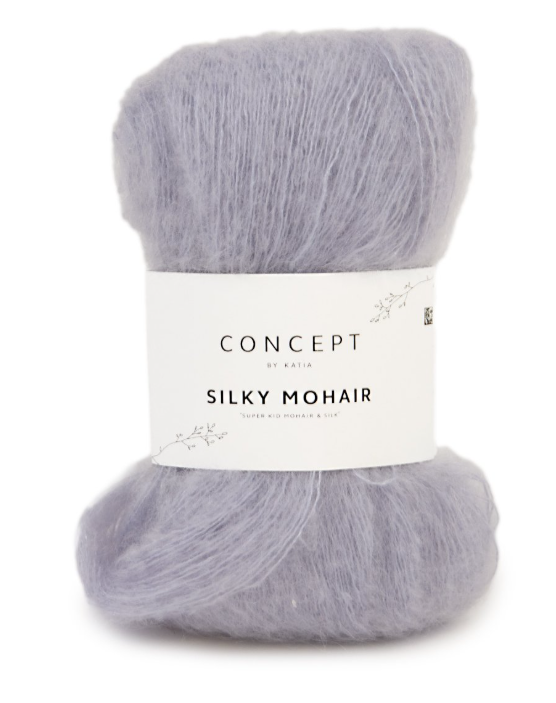 filato katia silky mohair grigio chiaro n. 104 filato katia silky mohair grigio chiaro n. 104
