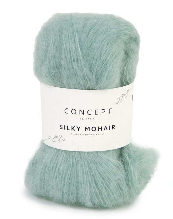 filato katia silky mohair n.124 verde acqua filato katia silky mohair n.124 verde acqua