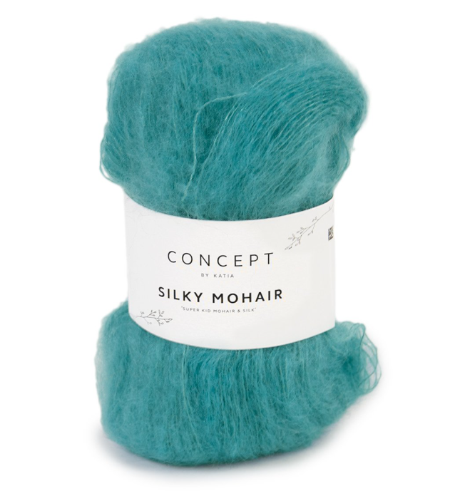 filato katia silky mohair turchese colore 125 filato katia silky mohair turchese colore 125