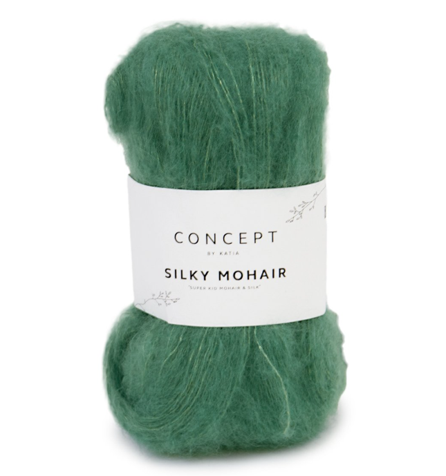 filato katia silky mohair verde colore 123 filato katia silky mohair verde colore 123
