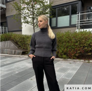 maglione realizzato con filato merino seta katia